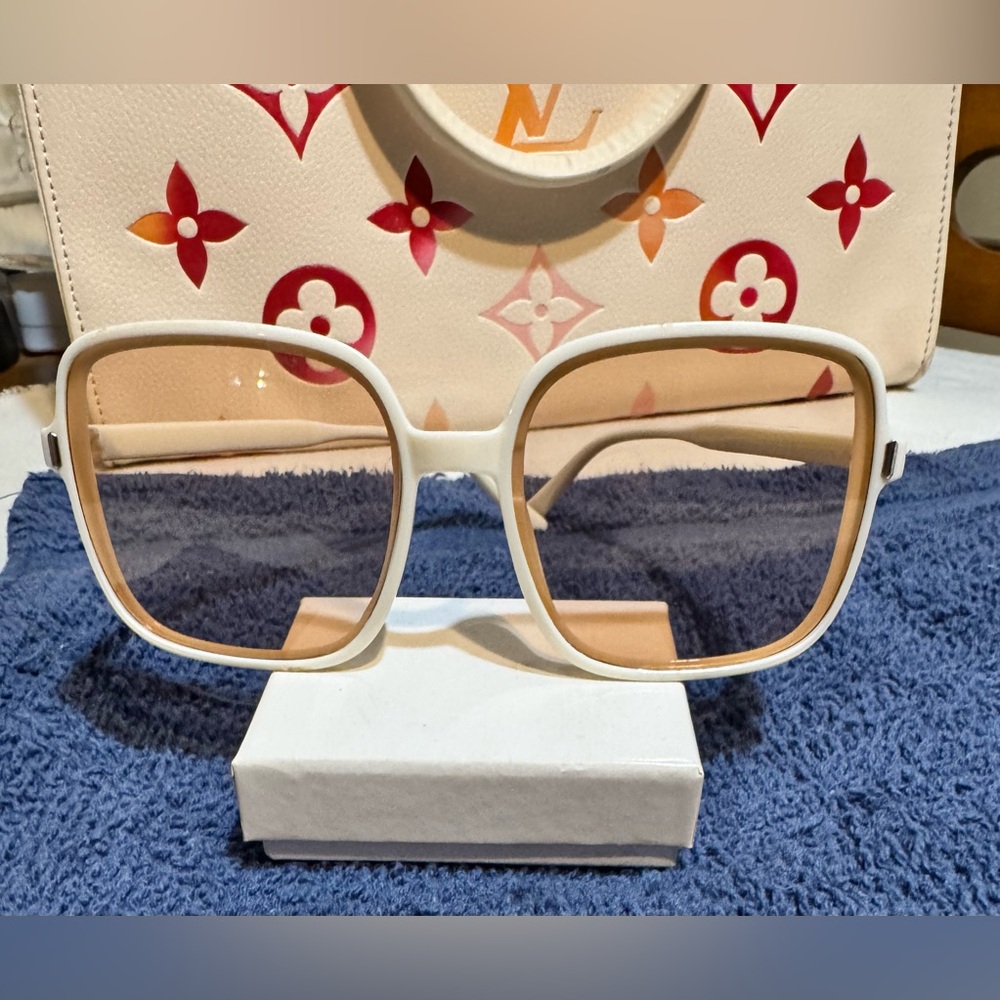 White Square Frame Glasses